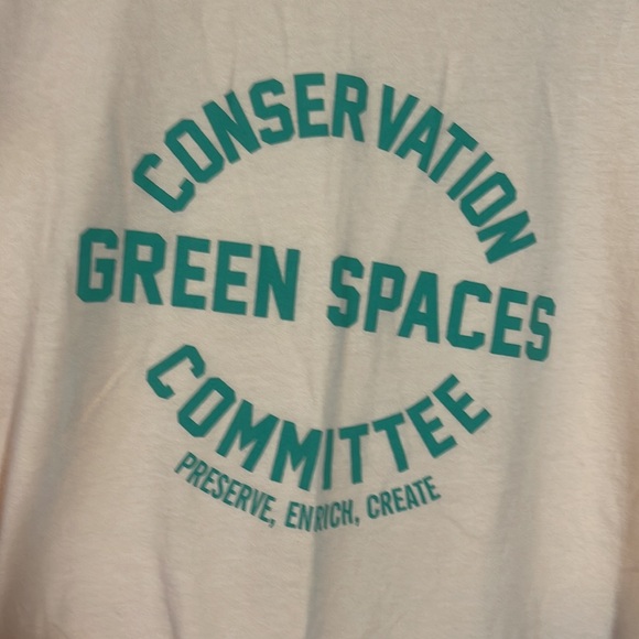 J CREW KNIT GOODS TEE SIZE LARGE CONSERVATION GREEN SPACES LIGHT PEACH EARTH - Picture 5 of 6